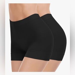2-Pack Black Seamless High-Waist Shorts